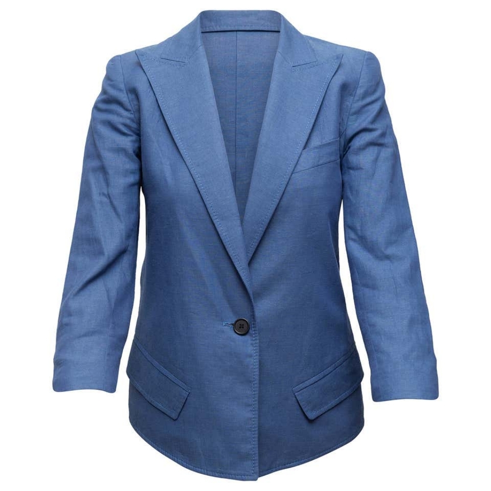 Smythe Classic Single-Button Blue Blazer